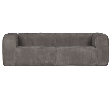 Moderne 3,5 personers sofa i ripcord polyester 246 x 96 cm - Natur