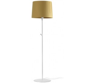 Samba gulvlampe i metal og tekstil H154 cm 1 x E27 - Hvid/Beige