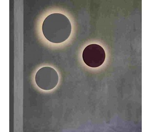 Tou rund væglampe i tekstil Ø35 cm 7W LED - Bordeaux 2