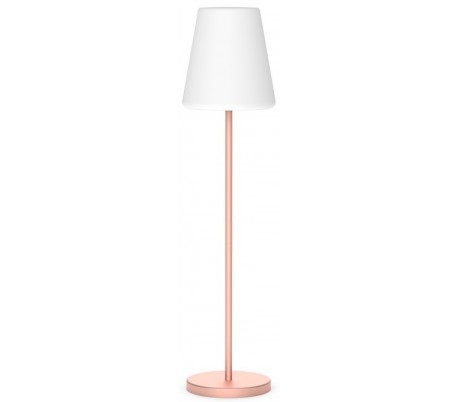 Lola trådløs udendørs gulvlampe H119 cm - Messing/Hvid