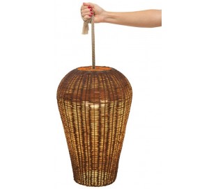 Arc trådløs udendørs gulvlampe H230 cm - Sort/Natur