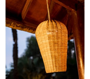 Arc trådløs udendørs gulvlampe H230 cm - Sort/Natur 2