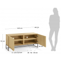 Taiana tvbord i mdf og egetræsfinér B112 cm - Natur