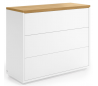 Abilen kommode i mdf og egetræsfinér B90 cm - Hvid/Natur