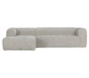 Moderne hjørnesofa i polyester 305 x 175 cm - Natur