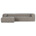 Moderne hjørnesofa i polyester 305 x 175 cm - Natur