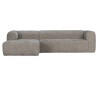 Moderne hjørnesofa i polyester 305 x 175 cm - Travertin