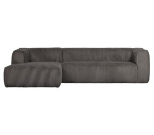 Moderne hjørnesofa i polyester 305 x 175 cm - Travertin