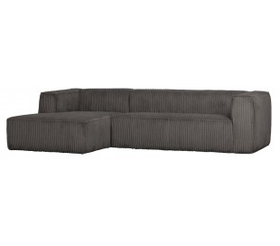 Moderne hjørnesofa i polyester 305 x 175 cm - Travertin 2