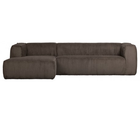 Moderne hjørnesofa i ripcord polyester 305 x 175 cm - Terrazzo