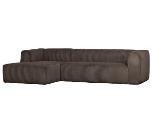 Moderne hjørnesofa i ripcord polyester 305 x 175 cm - Terrazzo 2