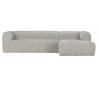 Moderne hjørnesofa i polyester 305 x 175 cm - Natur