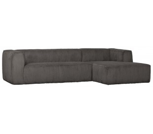 Moderne hjørnesofa i ripcord polyester 305 x 175 cm - Terrazzo 2