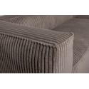 Moderne hjørnesofa i ripcord polyester 305 x 175 cm - Brun