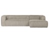 Moderne hjørnesofa i polyester 305 x 175 cm - Natur