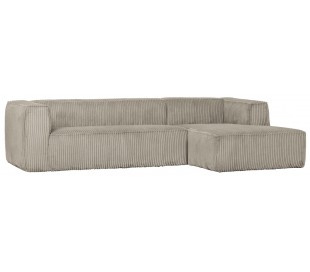 Moderne hjørnesofa i polyester 305 x 175 cm - Natur 2