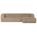 Moderne hjørnesofa i ripcord polyester 305 x 175 cm - Travertin