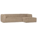 Moderne hjørnesofa i ripcord polyester 305 x 175 cm - Travertin