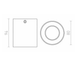 Mantova l påbygningsspot Ø8 cm 1 x GU10 - Hvid 2
