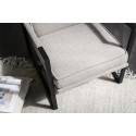Isaac lænestol i metal og polyester H71 cm - Sort/Beige