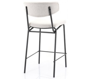 Barstol i velour og metal H104 x B45 cm - Rød 2