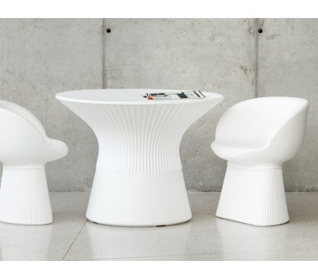 Mallorca havestol i polyethylene H71 cm - Hvid