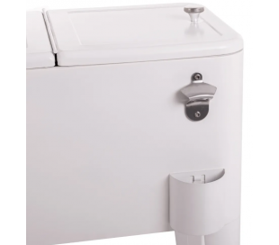 Retro kølevogn i stål og polypropylene 74 x 43 cm - Grå 2