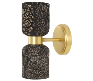 Sakura Væglampe H29 cm 2 x E27 - Poleret messing/Rustik rød 2