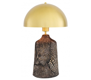 Lawson Bordlampe H47 cm 1 x E27 - Poleret messing/Rustik sort