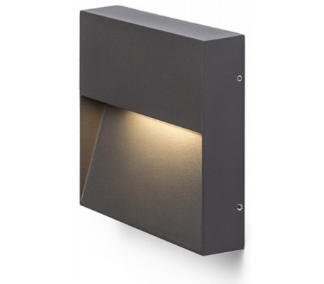 Aqila SQ Væglampe i metal 15 x 15 cm 6W LED - Grå