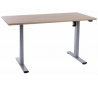 EP Home hæve sænkebord 140 x 70 cm - Grå/Eg