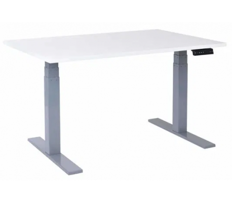 EP 6000 Hæve sænkebord 140 x 80 cm - Alu/Hvid