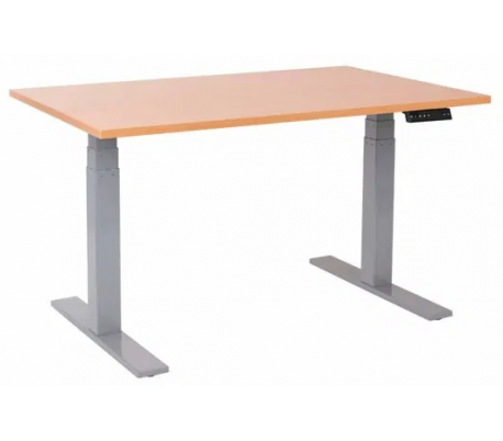 EP 6000 Hæve sænkebord 140 x 80 cm - Alu/Bøg