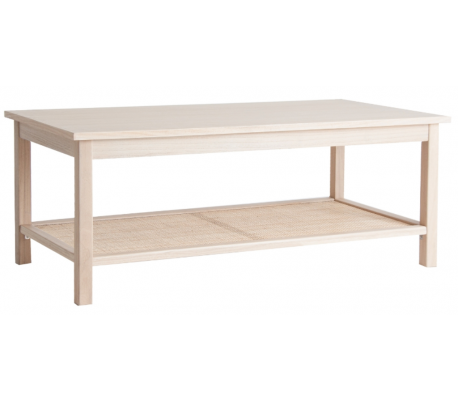 Reol i fyrretræ H138 cm - Rustik sort/Rustik natur