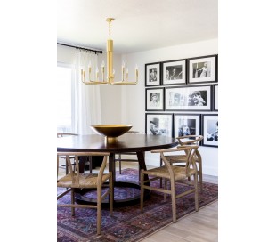 Aeon Lysekrone i stål og glas Ø73 cm 4 x E27 - Sort/Poleret nikkel 2