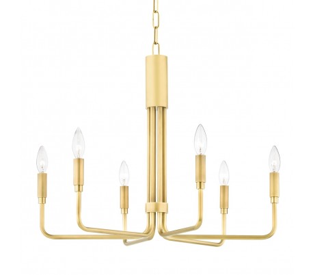 Brigitte Lysekrone i stål Ø81 cm 10 x E14 - Antik messing