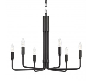 Brigitte Lysekrone i stål Ø64 cm 6 x E14 - Antik messing