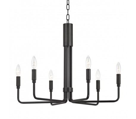 Brigitte Lysekrone i stål Ø64 cm 6 x E14 - Antik messing