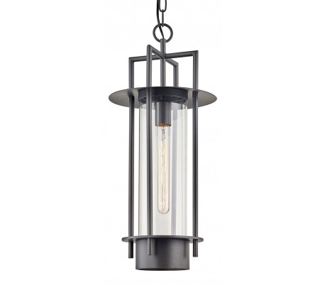 Atwater loftlampe i stål og glas H68 - 147 cm 1 x E27 - Antik messing/Klar