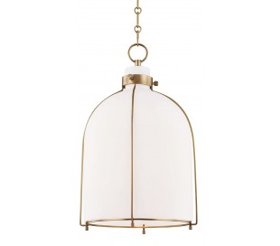 Aeon Loftlampe i stål og glas H68 - 175 cm 1 x E27 - Sort/Poleret nikkel