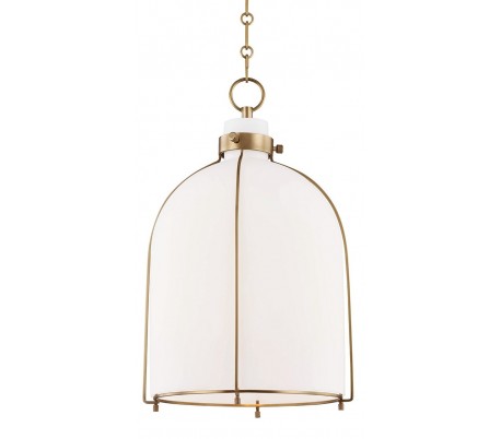 Aeon Loftlampe i stål og glas H68 - 175 cm 1 x E27 - Sort/Poleret nikkel