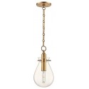 Eldridge Loftlampe i stål og glas Ø39,4 cm 1 x E27 - Antik messing/Opalhvid