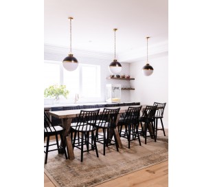 Latham Loftlampe i stål og glas Ø24,1 cm 1 x E27 - Aldret bronze/Opalhvid 2