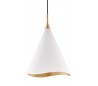 Martini Loftlampe i aluminium Ø33 cm 1 x E27 - Mat hvid/Antik bladguld