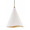 Martini Loftlampe i aluminium Ø33 cm 1 x E27 - Mat hvid/Antik bladguld