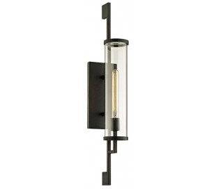 Park Slope væglampe i jern og glas H66 cm 1 x E27 - Sort/Klar