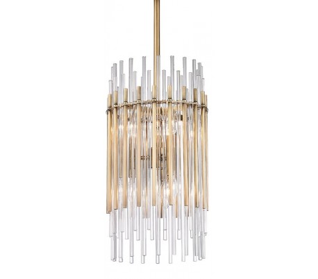 Sphere 2 Loftlampe i stål og glas Ø52 cm 3 x E27 - Antik messing/Opalhvid