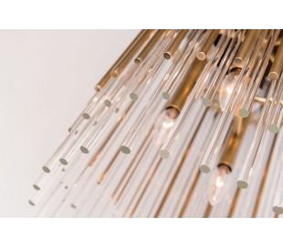 Sphere 2 Loftlampe i stål og glas Ø52 cm 3 x E27 - Antik messing/Opalhvid 2