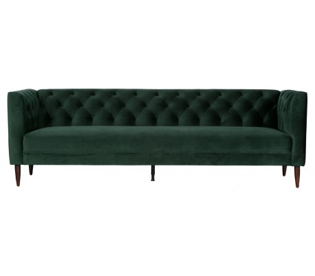 Moderne sofa med chaiselong i tekstil 295 x 177 cm - Grøn