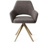 2 x Yanai Rotérbare Spisebordsstole H86 cm polyester - Guld/Mørkegrå